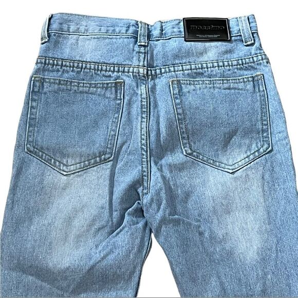 Mossimo Distressed Raw Hem Jeans SMALL - Picture 3 of 12
